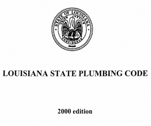Louisiana Plumbing Code, 2000