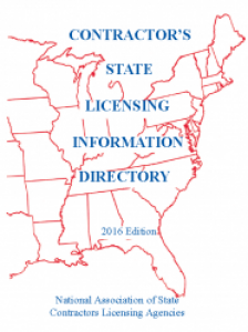 Contractor's State Licensing information Directory 2016
